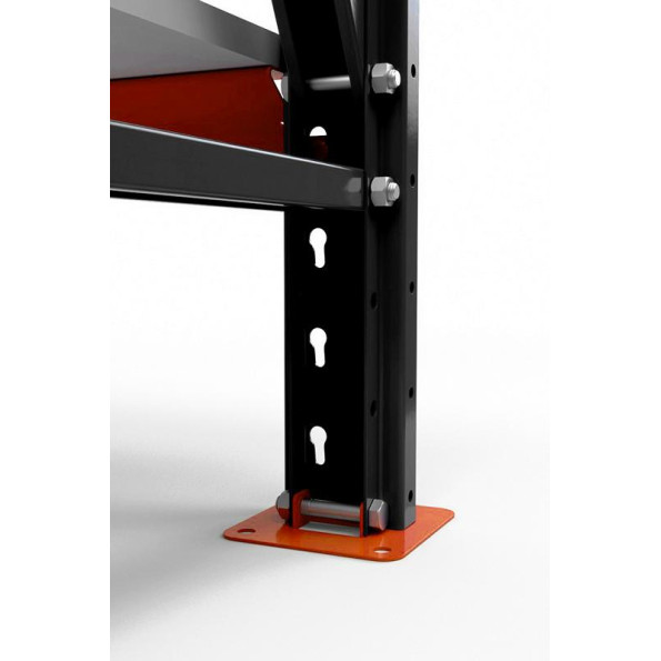 Стелаж металевий 200х134х70 см Графітовий 3 полиці з металу 900 кг на полицю AB-superhard-330648 -
                                                        Фото 3